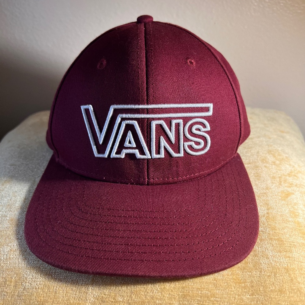 Vans Hat Drop V Low Snapback Hat Mens Skate Red
